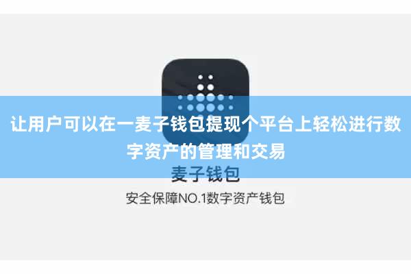 让用户可以在一麦子钱包提现个平台上轻松进行数字资产的管理和交易