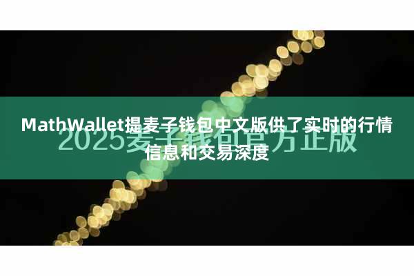 MathWallet提麦子钱包中文版供了实时的行情信息和交易深度